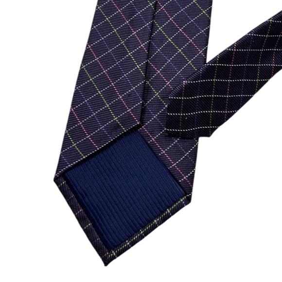 🆕WESTBURY Purple Tartan Silk DESIGNER Tie - Picture 4 of 4